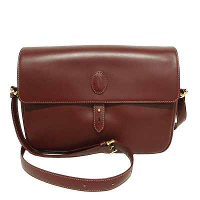 カルティエ ショルダーバッグ マストライン ボルドー レザーの買取実績