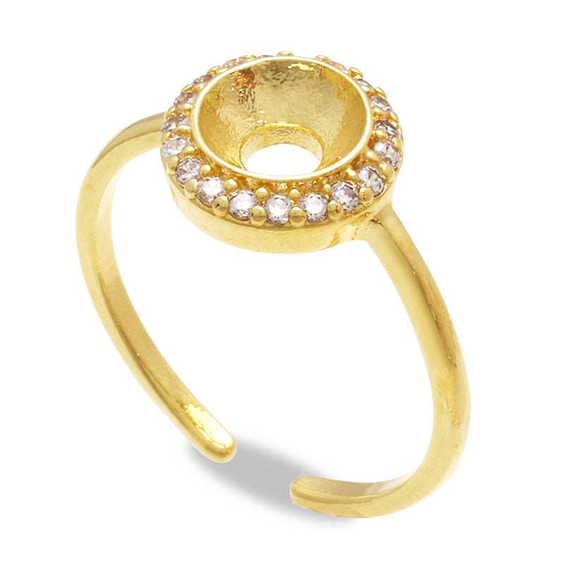 リング台 キュービックジルコニア石座 ＃1088 SS29/6mm キュービック