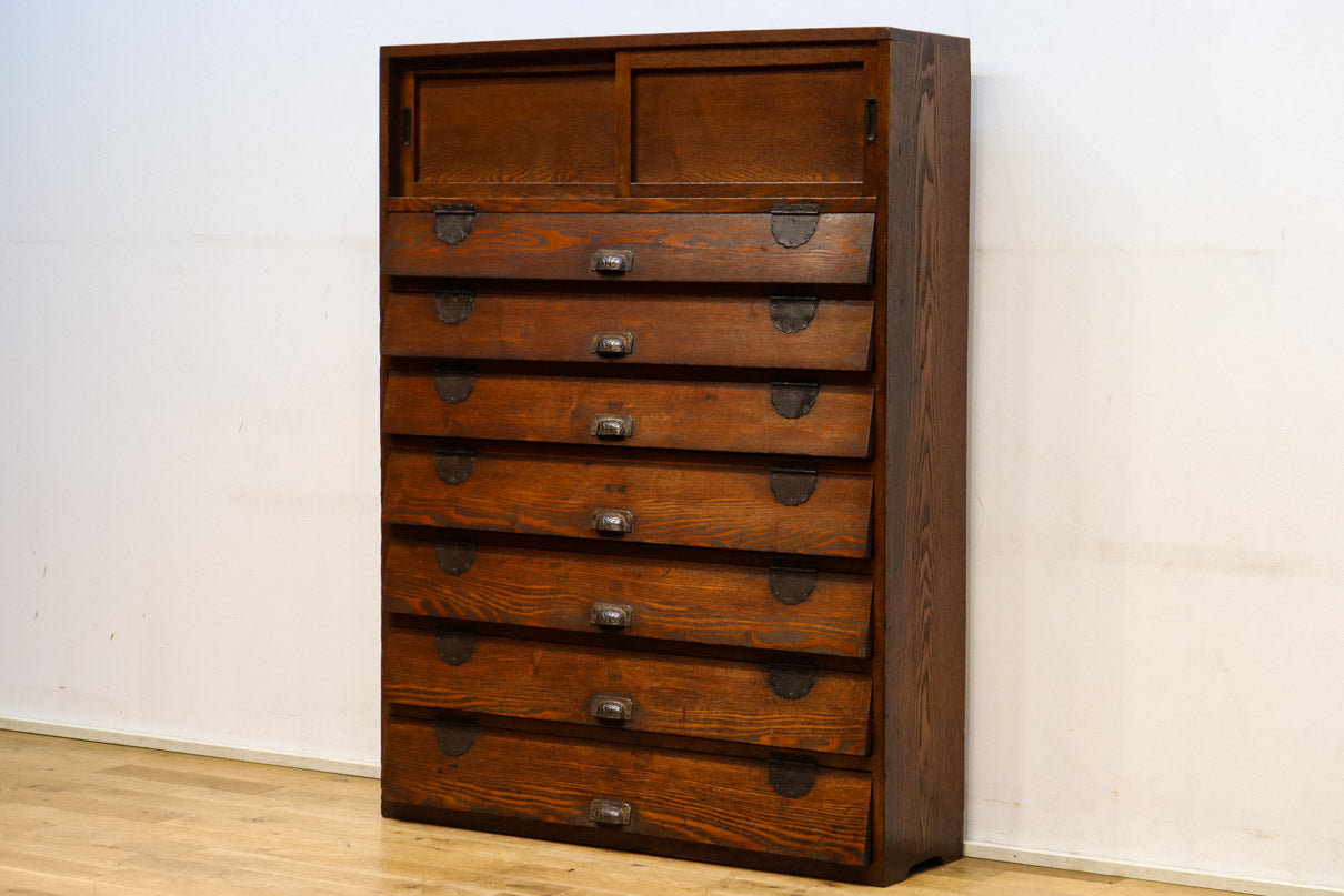 昭和レトロ!! 味わいのある色合いをした三方総オーク極上パタパタ