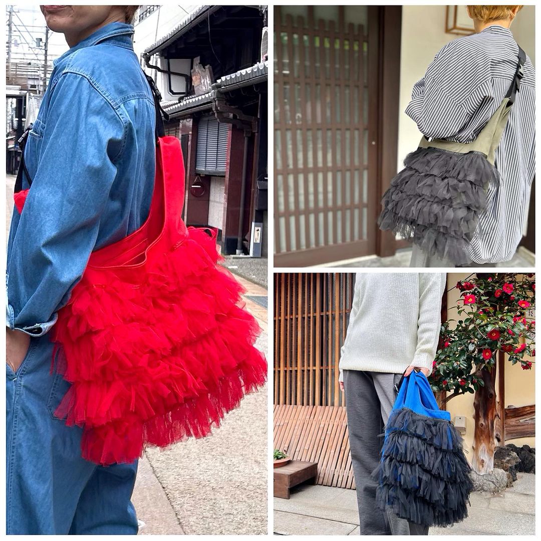 フリル2wayバッグ】日常使いにもお出かけにも！コットン素材で軽くて