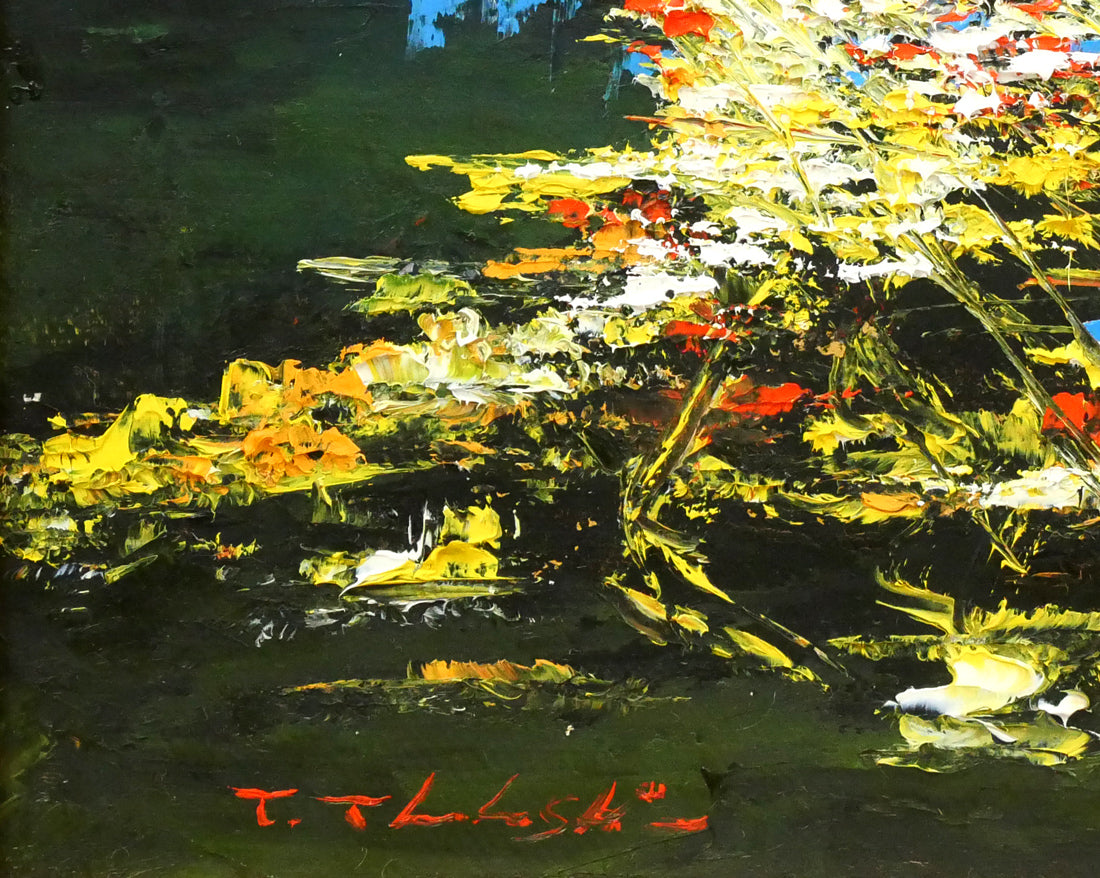 高橋哲夫「函館夜景」油絵・F4号 絵画買取・販売の小竹美術