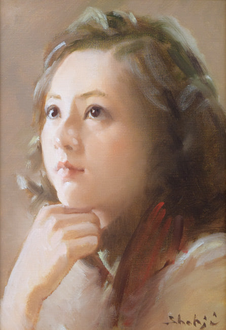 上尚司「娘」油絵・SM 絵画買取・販売の小竹美術