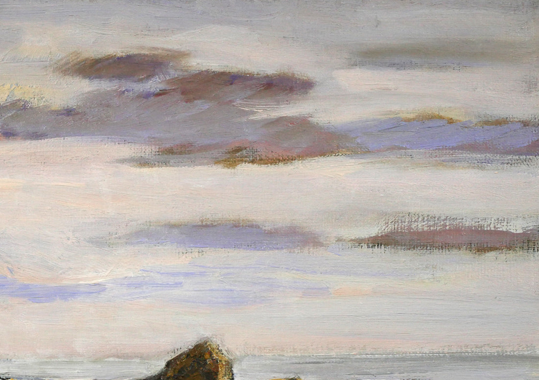 秋元清弘「犬吠埼」油絵・変形15号 絵画買取・販売の小竹美術