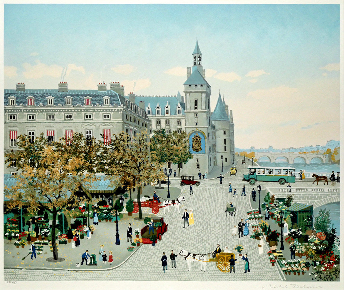 ミッシェル ドラクロワ（Michel DELACROIX）「花市場（フラワー