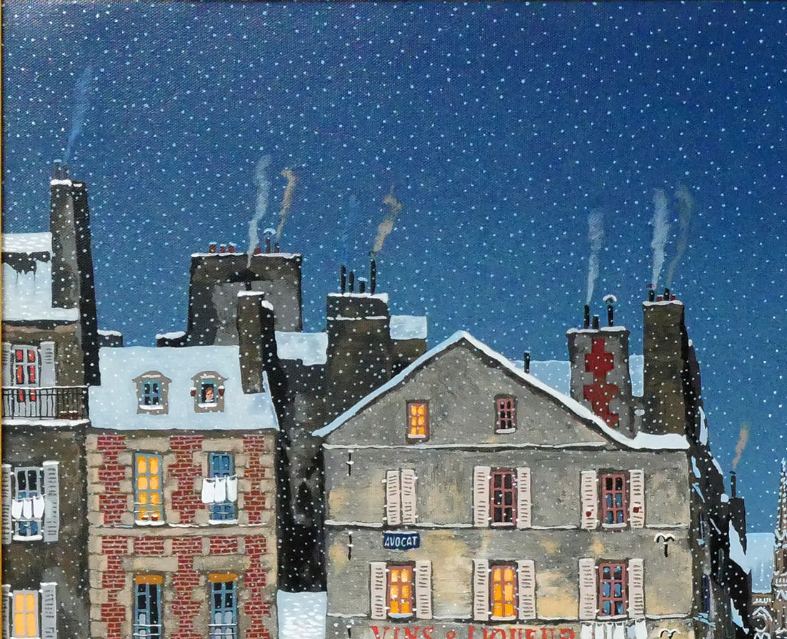 ミッシェル ドラクロワ「ノエル ノエル」キャンバスにシルクスクリーン