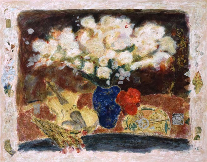 ロイ フェアチャイルド（Roy Fairchild）「白い花束」シルクスクリーン