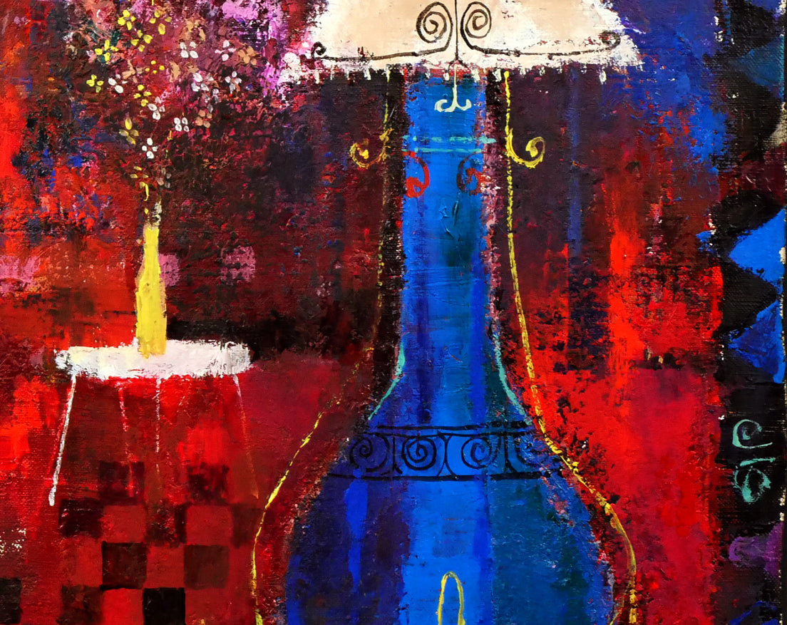 早川義孝「アトリエの中で」油絵・F10号 絵画買取・販売の小竹美術