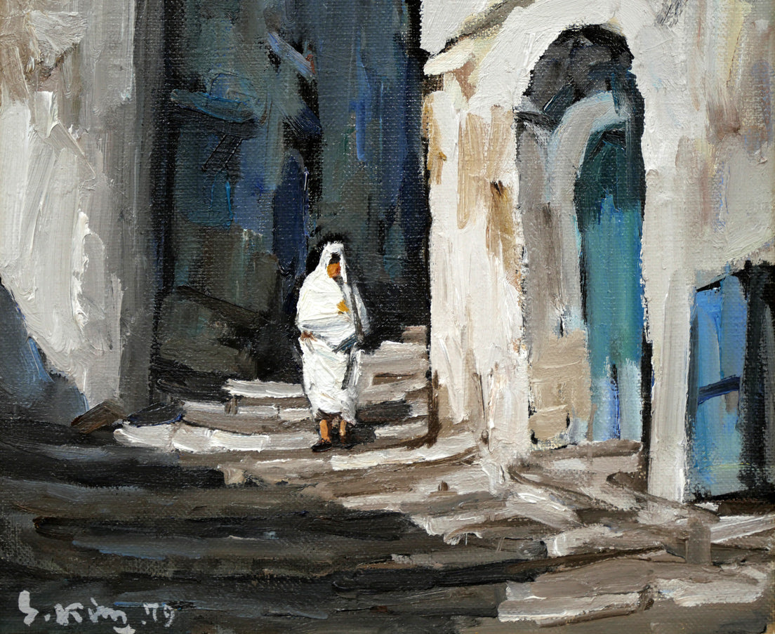 木村捷司「白い家（チュニス・チュニジア共和国首都）【画集掲載作品