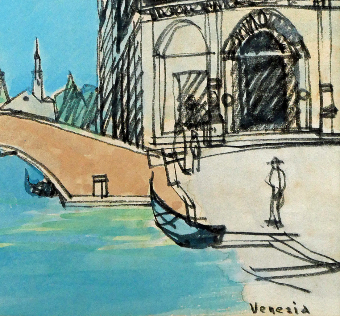木嶋良治「Venezia（ベニス）」水彩画・色紙 絵画買取・販売の小竹美術