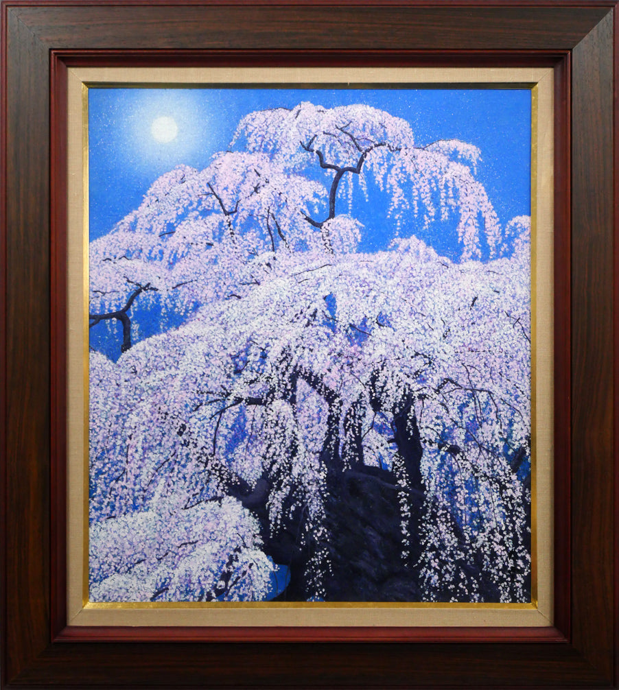 阿部貞夫「夕照（雄阿寒岳）」木版画 絵画買取・販売の小竹美術
