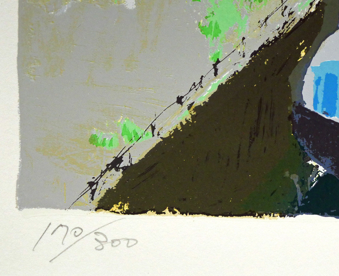 小田切訓「西教会のある運河（オランダ）」シルクスクリーン版画 絵画