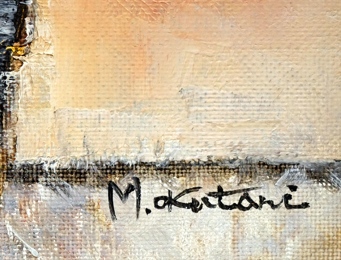 奥谷全弘「バラ」油絵・F3号 絵画買取・販売の小竹美術