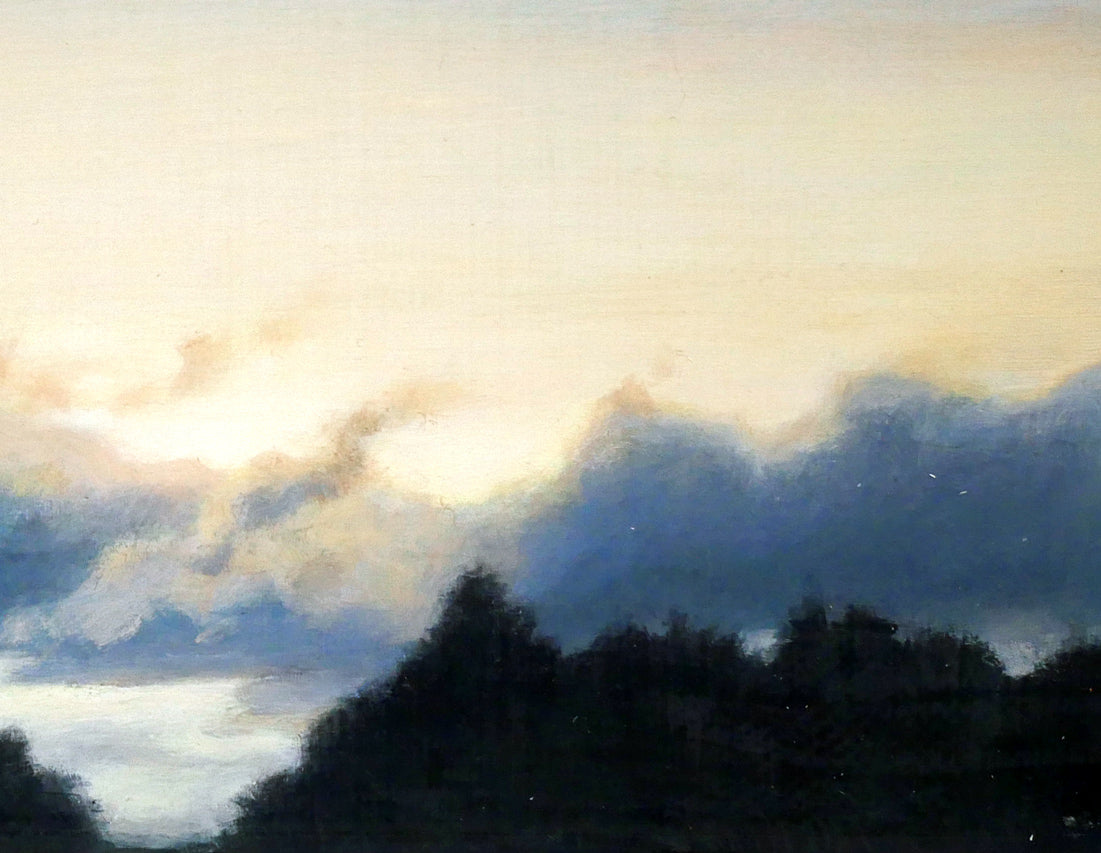 佐々木敏光「夕空」油絵・SM 絵画買取・販売の小竹美術