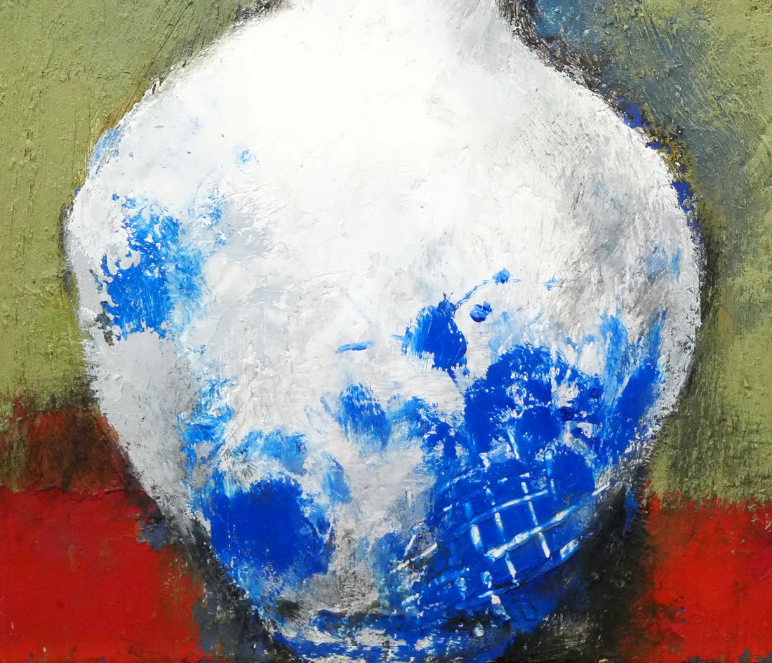 佐々木栄松「枯れたひまわりとサビタの花」油絵・F4号 絵画買取・販売