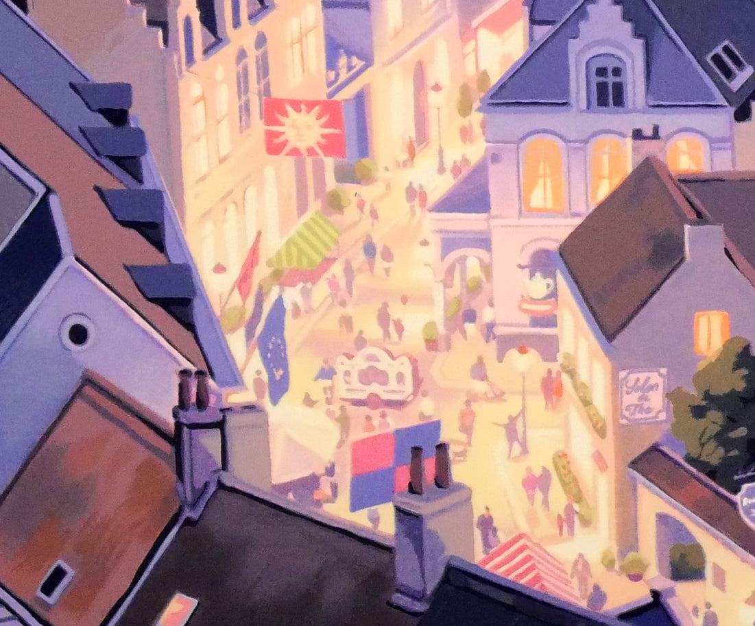 笹倉鉄平「パサージュ デ ルミエール 光の河」シルクスクリーン版画