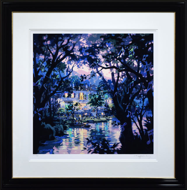 笹倉鉄平「エクリューズ浜」シルクスクリーン版画 絵画買取・販売の