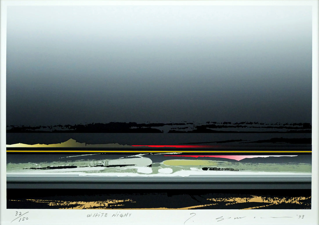沢田哲郎「WHITE NIGHT」シルクスクリーン版画 絵画買取・販売の小竹美術