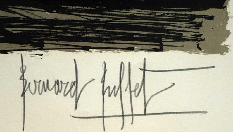 ベルナール・ビュッフェ（Bernard BUFFET）「踏切」リトグラフ 絵画