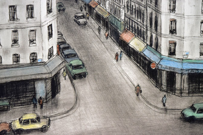 風間完「街（A）」リトグラフ 絵画買取・販売の小竹美術