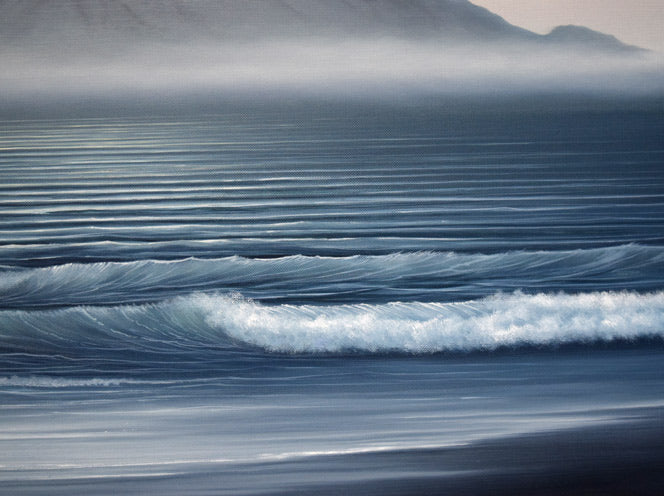 森田哲隆「利尻岳」油絵・F50号 絵画買取・販売の小竹美術