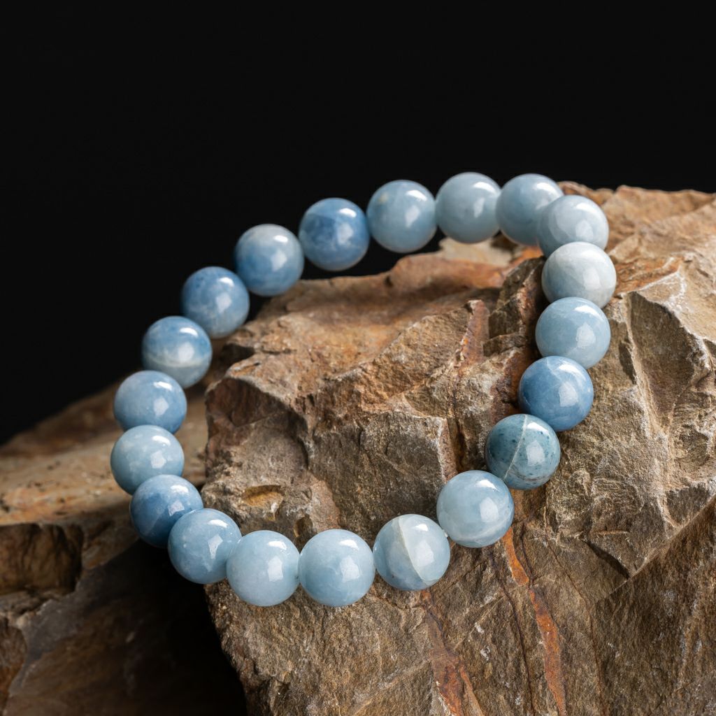 16cmサイズ・プレミアム・10mm玉・青色】（プレミアム青色ヒスイ