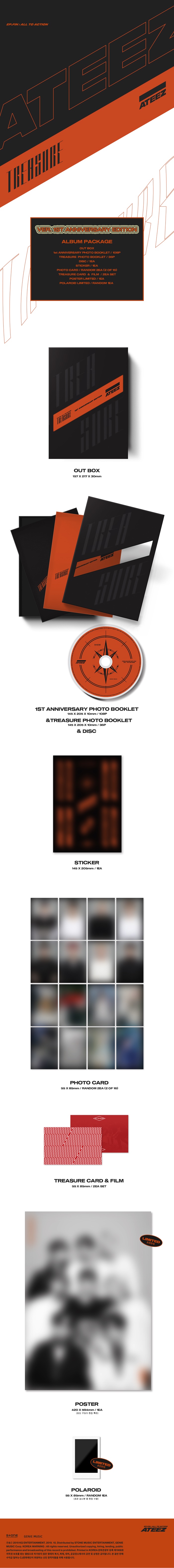 ATEEZ 1ST ANNIVERSARY EDITION TREASURE EP FIN ALL TO ACTION