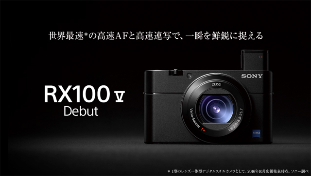 高速AFと高速連写性能を備えた高画質コンパクトデジタルカメラ「RX100V