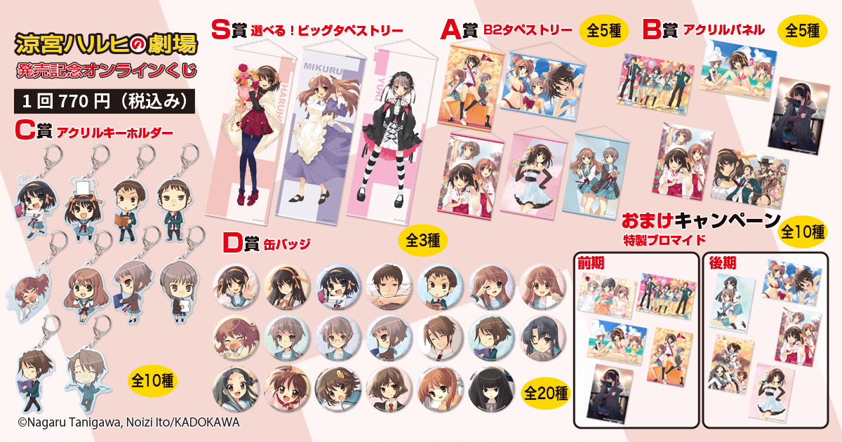 涼宮ハルヒの劇場』発売記念オンラインくじ | くじ引き堂