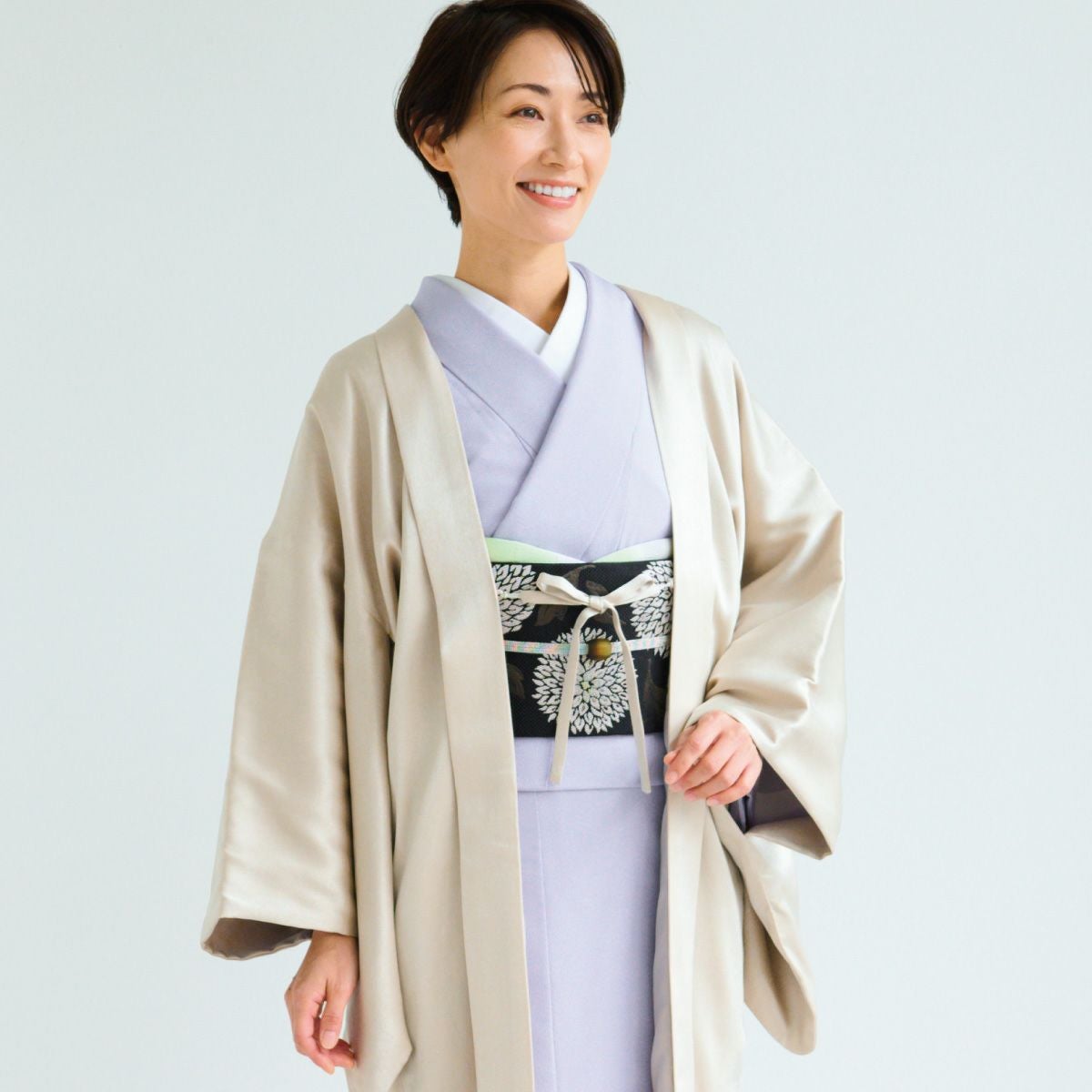 CHIKUMO-千雲-】洗える着物 東レシルック江戸小紋 鮫/青藤 袷小紋