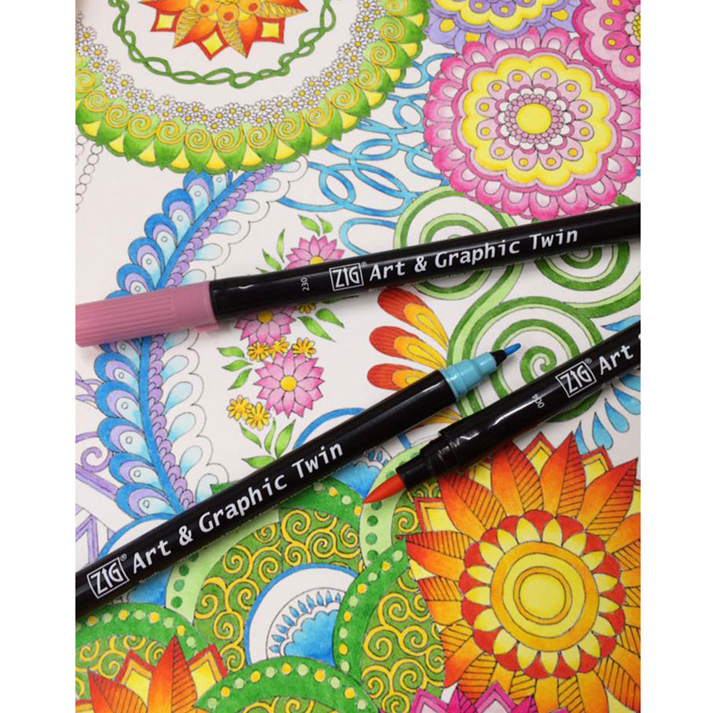 ZIG Art & Graphic Twin BASIC 12色セット (TUT-80/12VBA)
