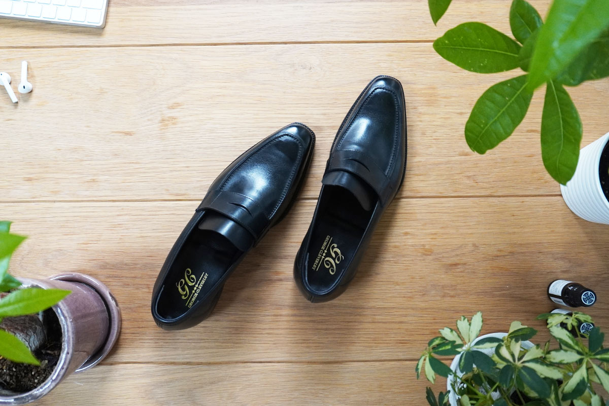 ジョージクレバリーのアンラインドペニーローファー [Geroge Cleverley