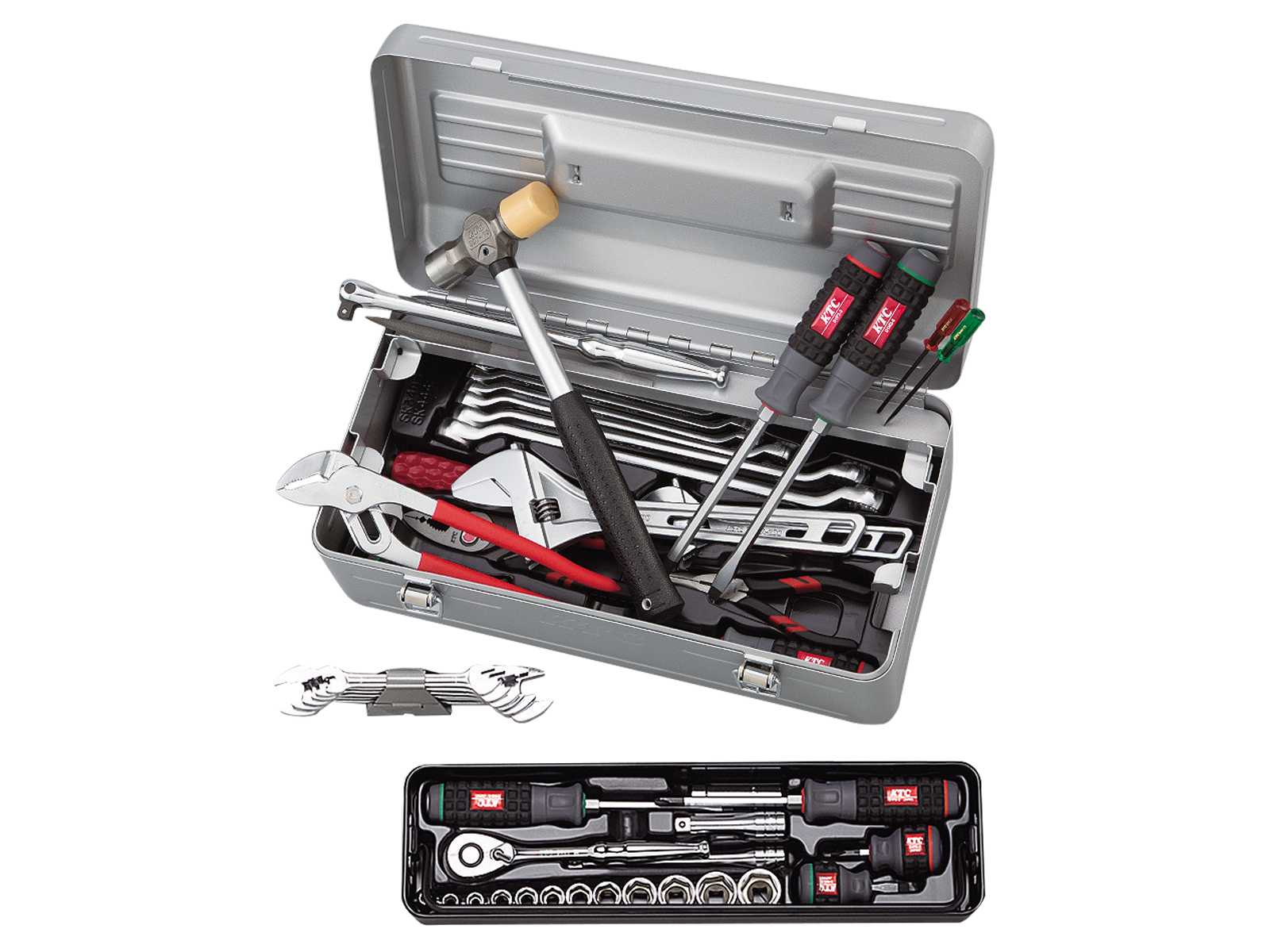 9.5sq.工具セット（片開きメタルケースタイプ）[48点] | KTCツール