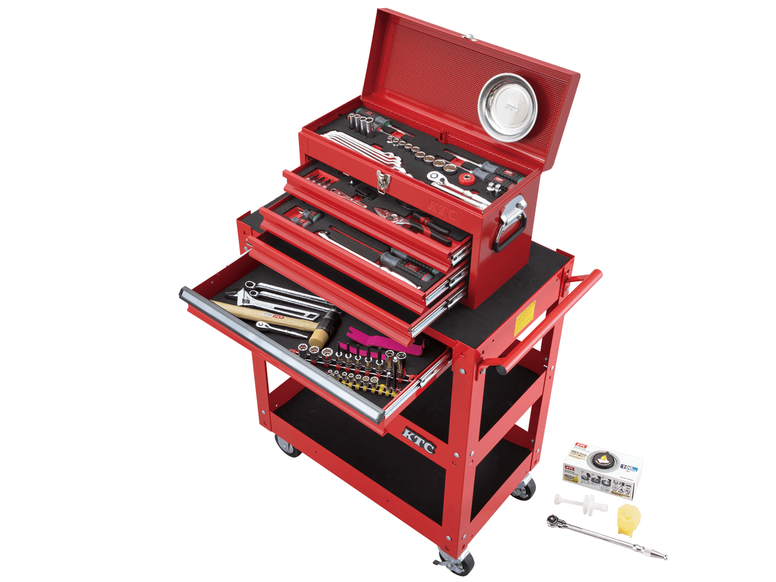 工具セット（チェスト+ワゴンタイプ）［98点］ | KTCツール