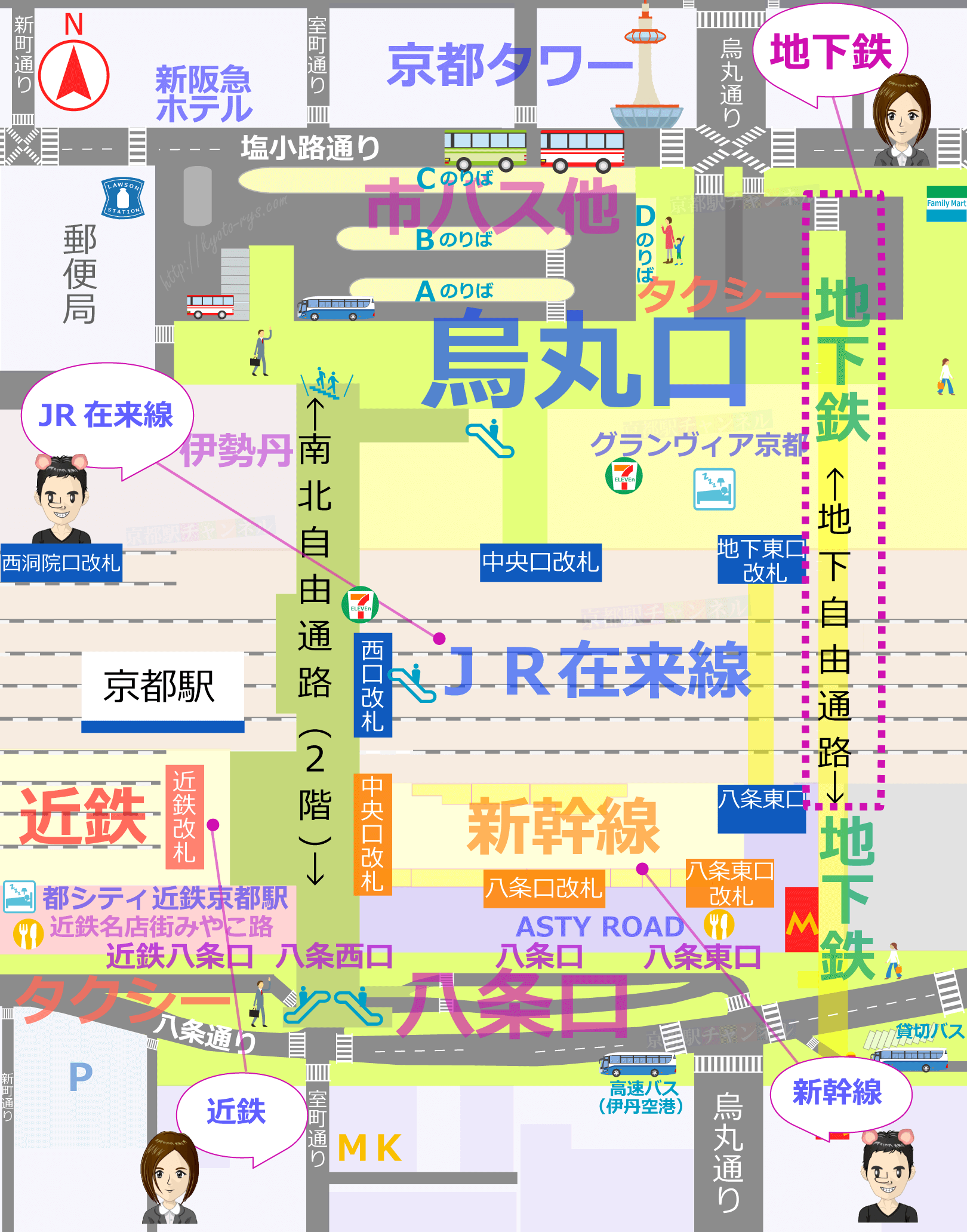 コトチカ京都の行き方と地図 - 京都駅チャンネル