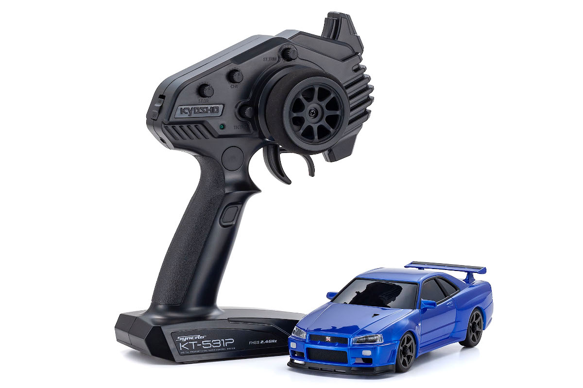 Kyosho MINI-Z AWD NISSAN SKYLINE GT-R R34 V.speIINür Metalli