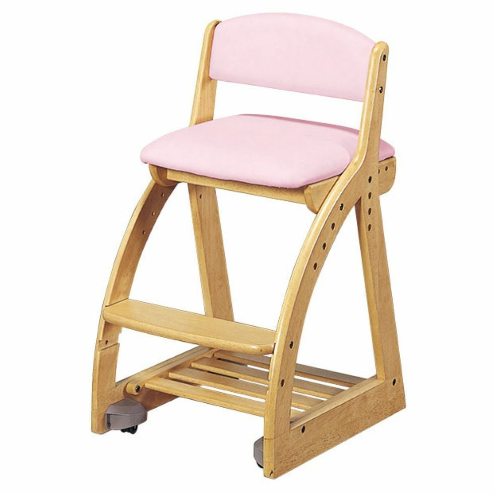 4ステップチェア座面：PVCレザー木部：NS色FDC-054/FDC-055/FDC-056