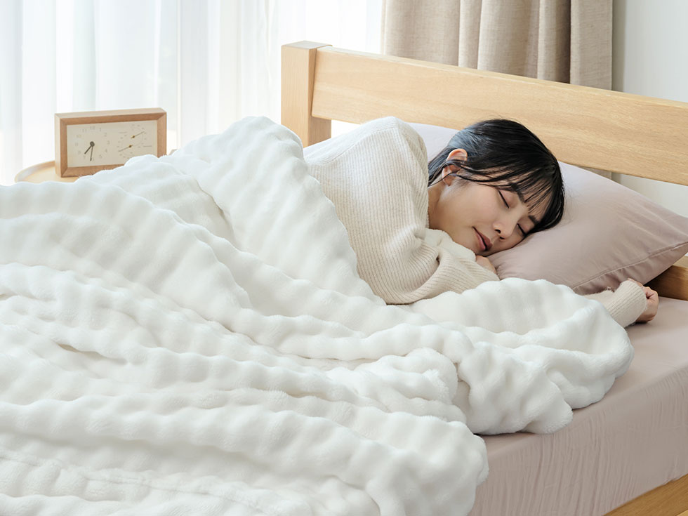 ふわぽこ電気毛布8時間自動OFF（掛け敷き）188x130cmKDK-75252