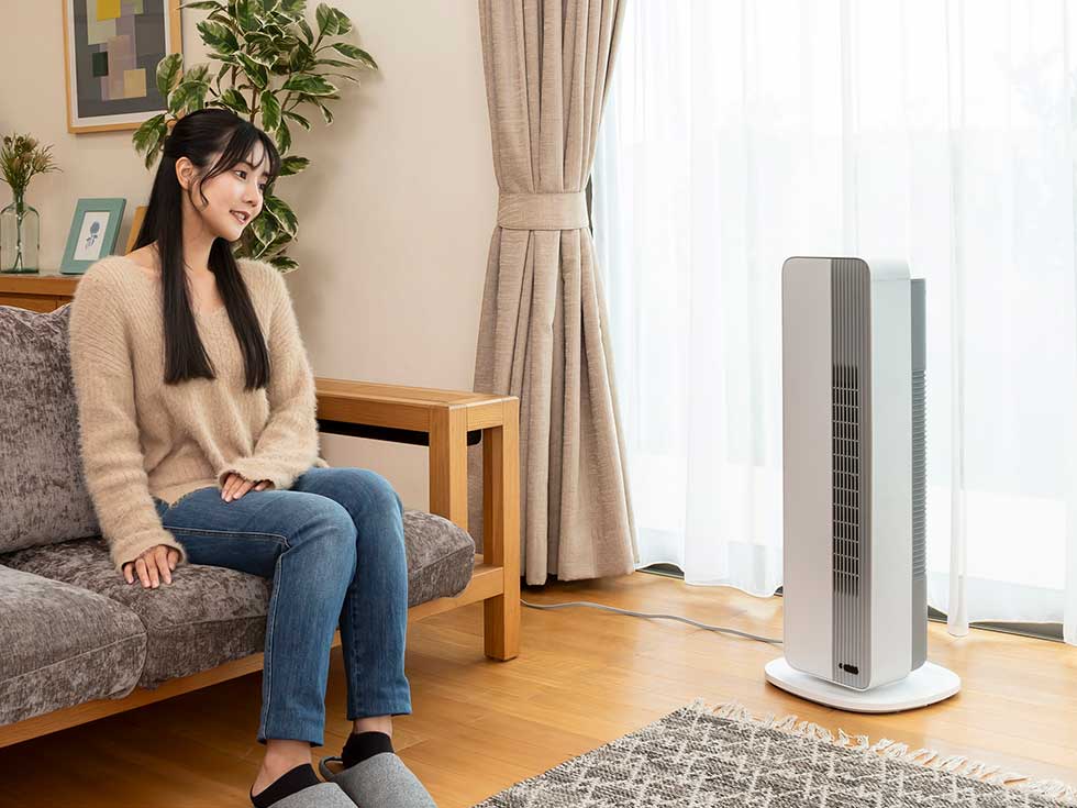 販売終了】ホット＆クールプレミアムタワーファンKHF-12234 | コイズミ