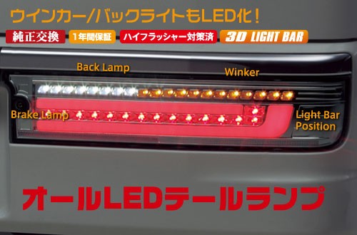 DAIHATSU アトレーワゴン オールLEDテールランプ［流星バージョン