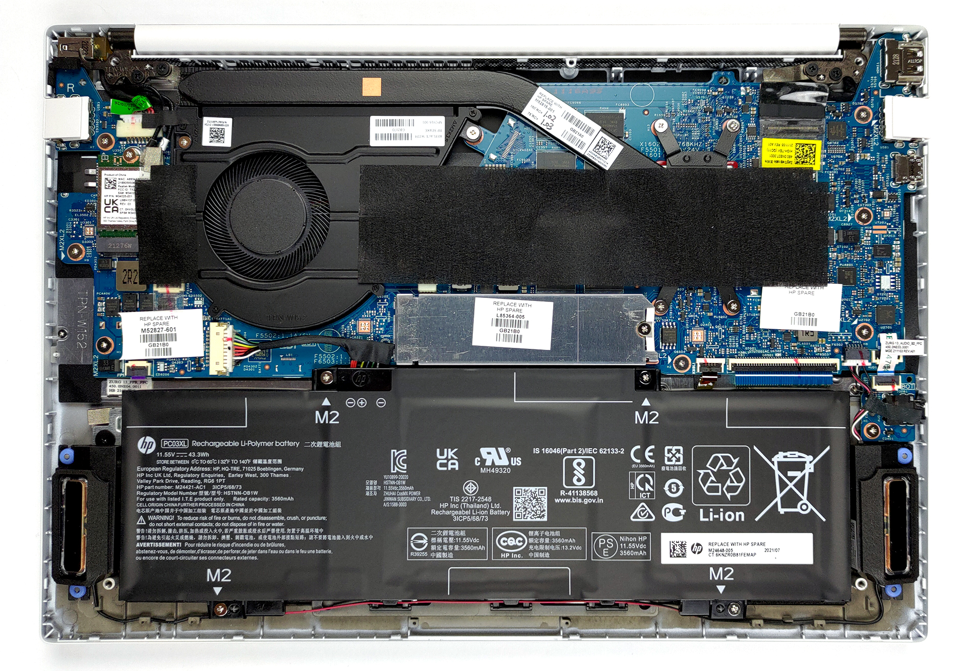 Inside HP Pavilion Aero 13 (13-be0000) - disassembly and upgrade