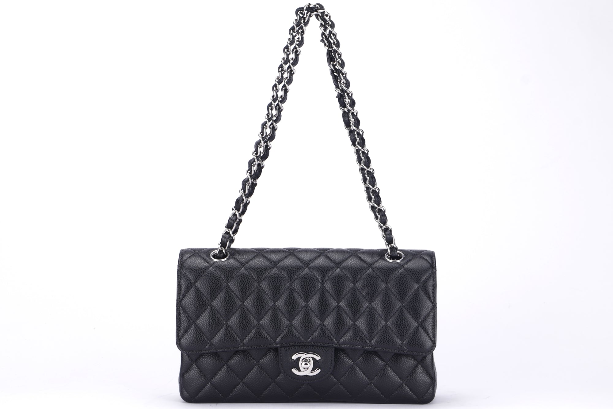 Chanel Classic Flap Medium Size Black Caviar Leather | Attic House