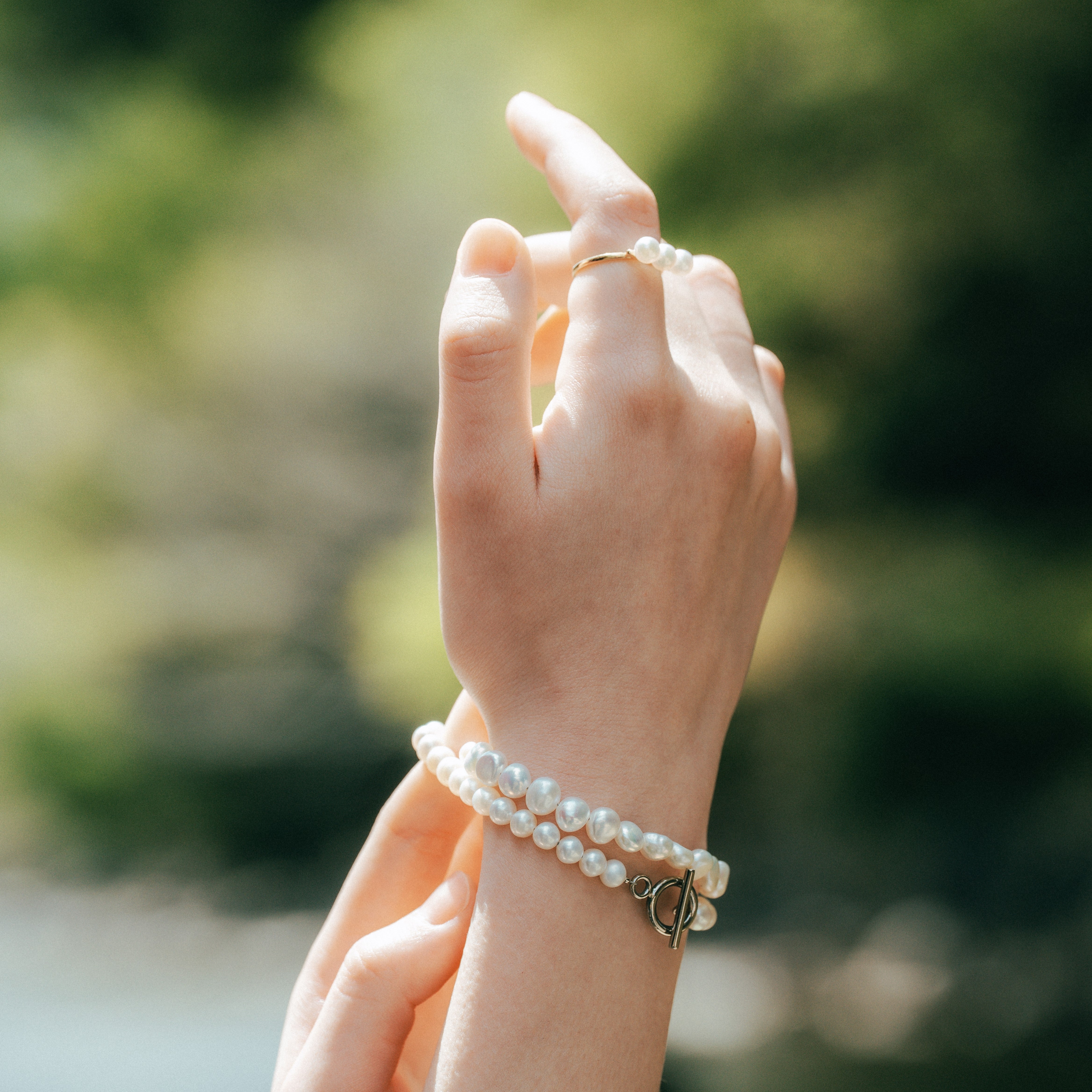 Baby Round 5.0-6.0mm パールブレスレット-MUSUBI（結）｜職人仕上げ