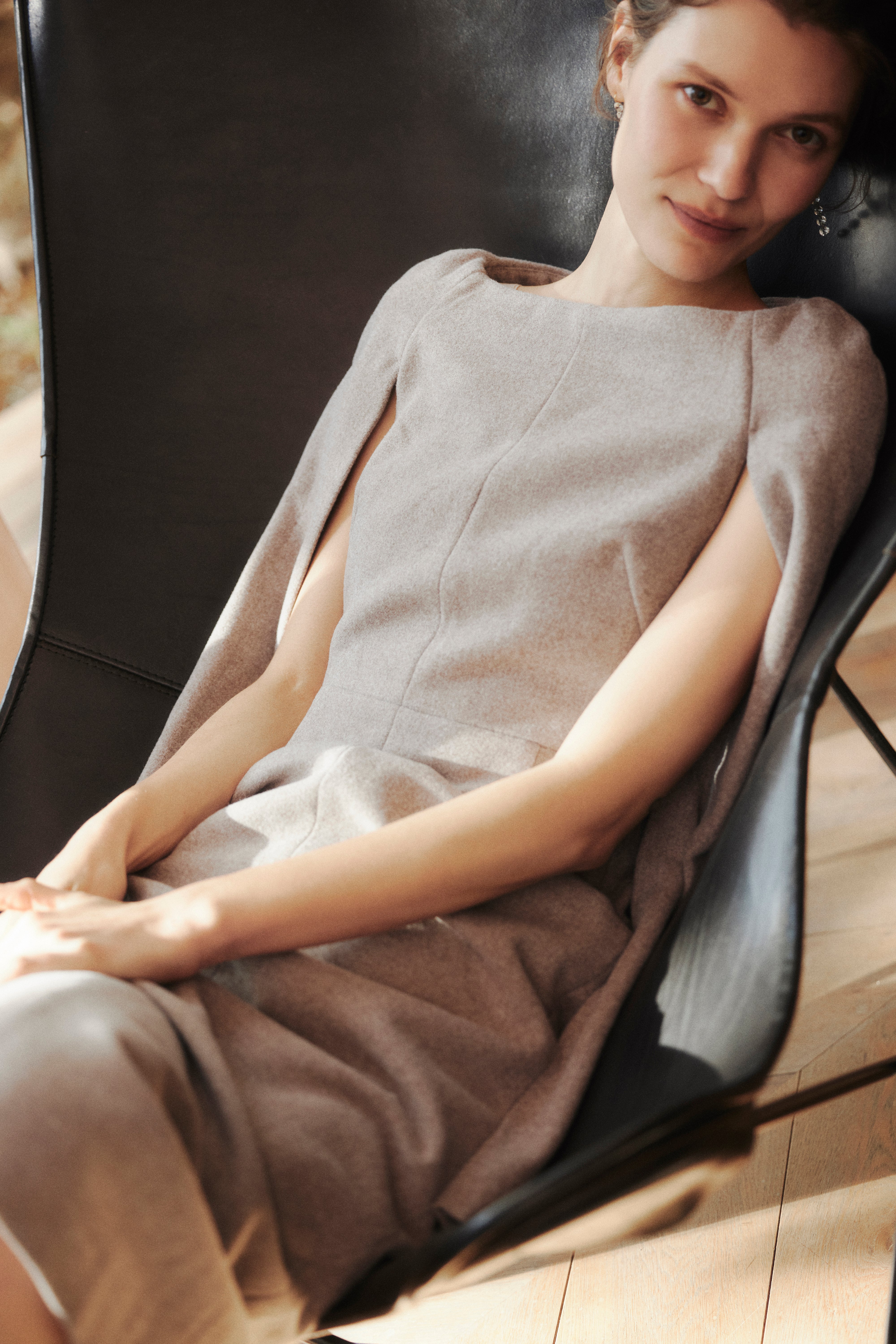 再販売】Narrow line Cape Dress – L'AUBE BLANC