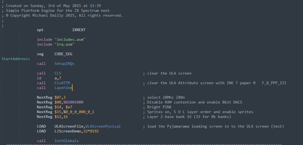 ZX Spectrum Next Framework - Part 1 - THE LIFE OF A GAME DEVELOPER