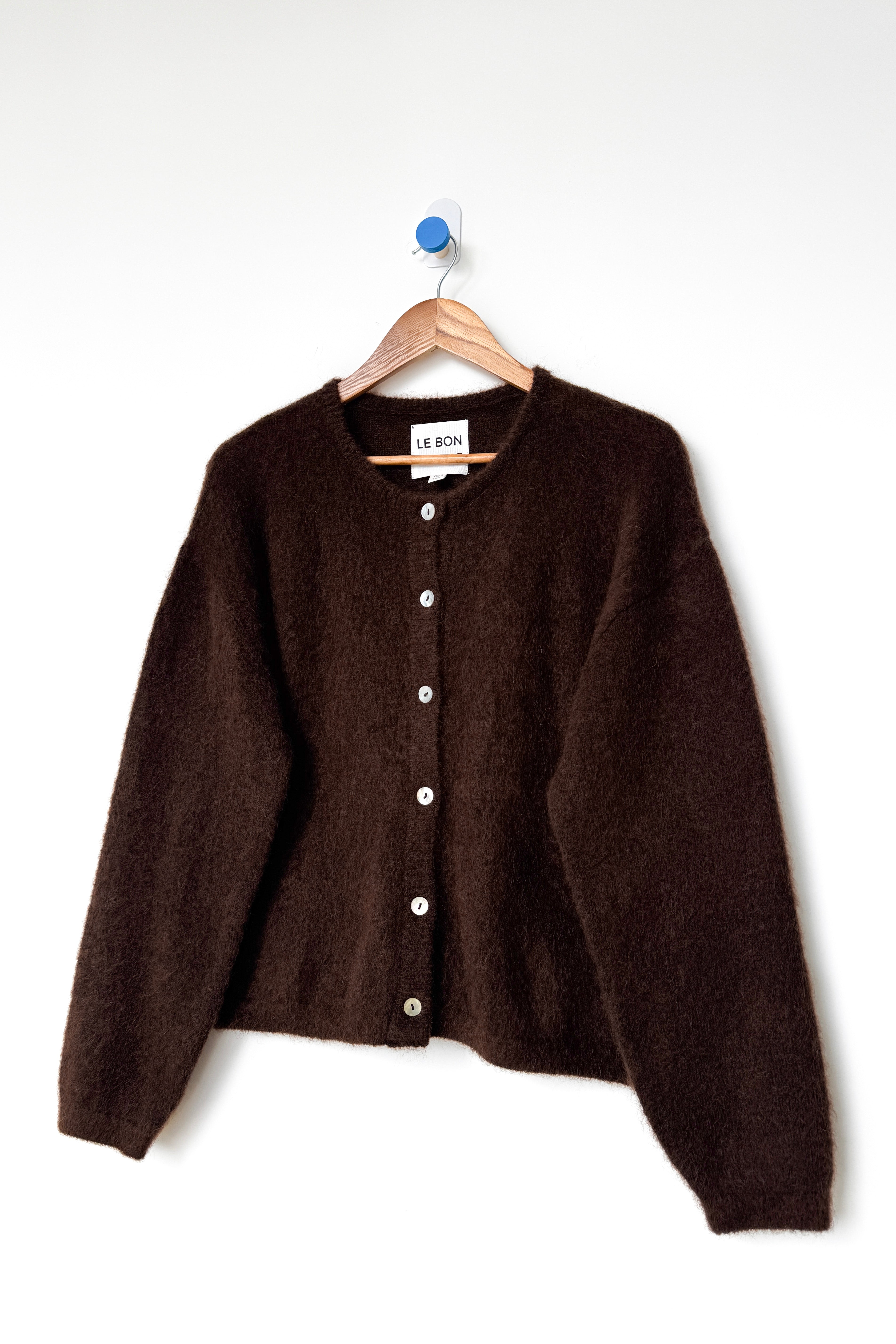 Leila Mohair Cardigan - Cocoa Bean