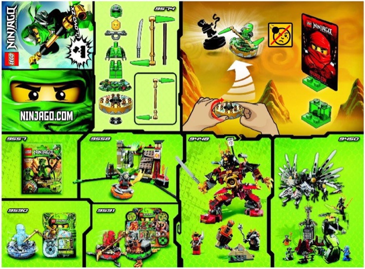 LEGO Instructions for set 9574 Lloyd ZX, Ninjago - Spinners