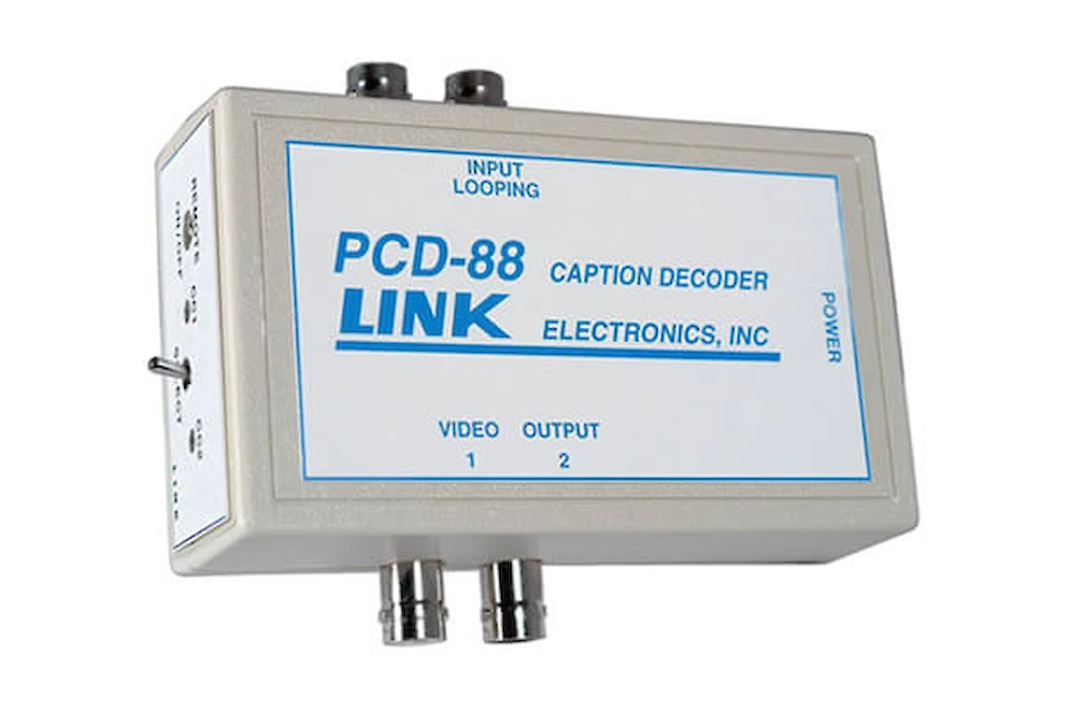 Closed Caption Decoder, CC1 & CC2, Remote CC On/Off, Includes PWT