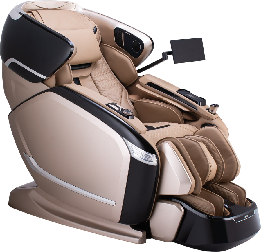 Cozzia® Quantum Black/Champagne Power Massage Chair | Big Sandy