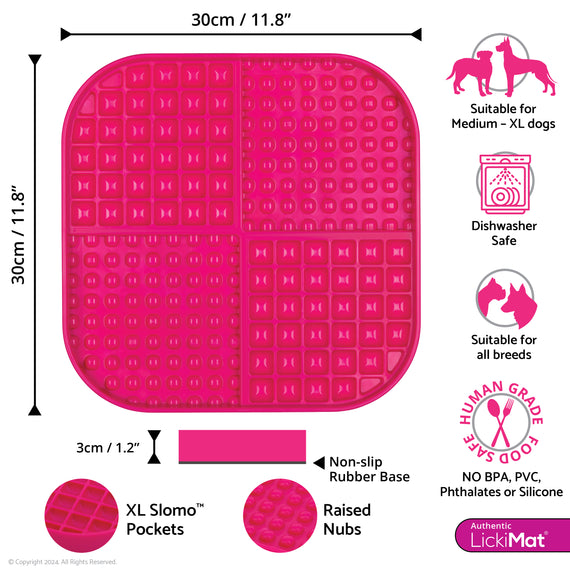 XL Slomo No-Mess LickiMat High Capacity Slow Feeder for All Food
