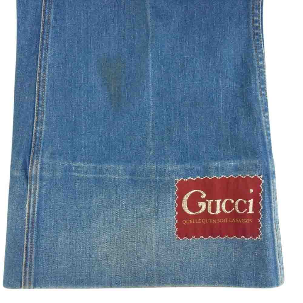 GUCCI グッチ 624217 ラベル付き ウォッシュド デニム フレアパンツ